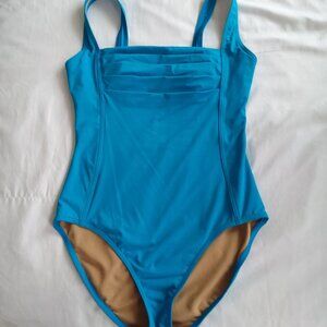 Clavin Klein one piece blue bathing suit  (size 8)